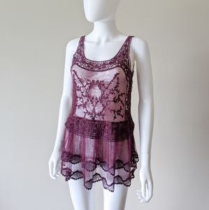 Ricki's Purple Lace Boho Top